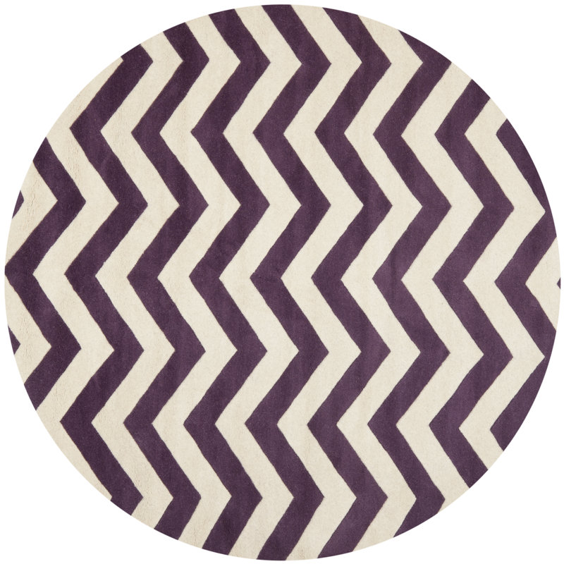 Tapis en laine touffeté à la main Teresita Chatham, Rond 9 pi