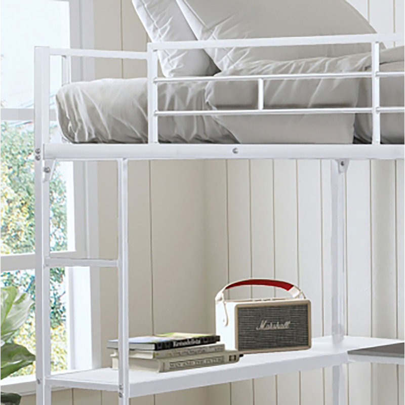 Lit double mezzanine Arnout, Blanc