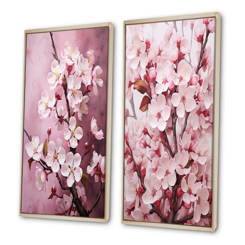 Ensemble de 2 reproductions d'art bourgogne, H 40 po x l 41 po, Encadrement brun