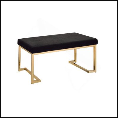 Black Fabric Bench