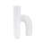 White Abstract Curved Tube Vase Tall-517065137
