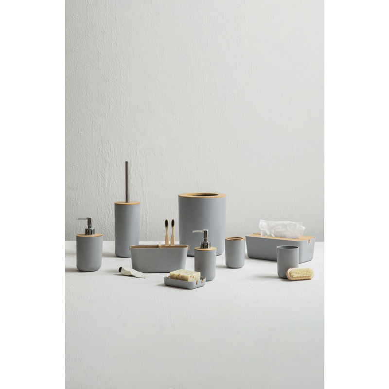 Leitner Bathroom Storage Container, Grey