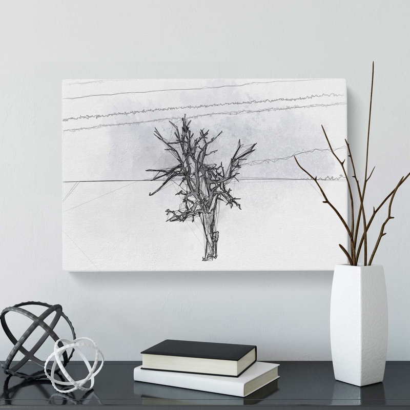 Winter Tree In Abstract - Wrapped Canvas Print, 50cm H x 76cm W x 3cm D