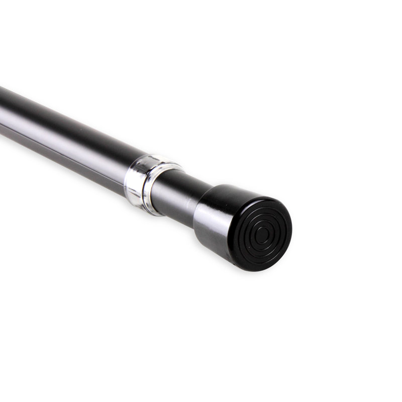 Adjustable Black Steel Tension Rod 48-84 Inches