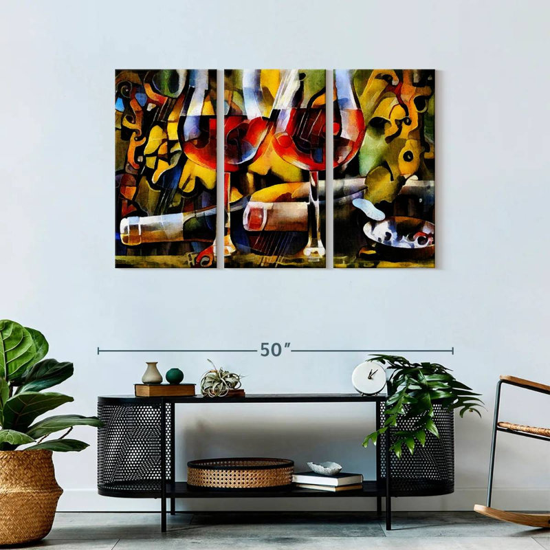 Vin, reproduction d'art sur toile, H 28 po x l 45 po x P 1,25 po