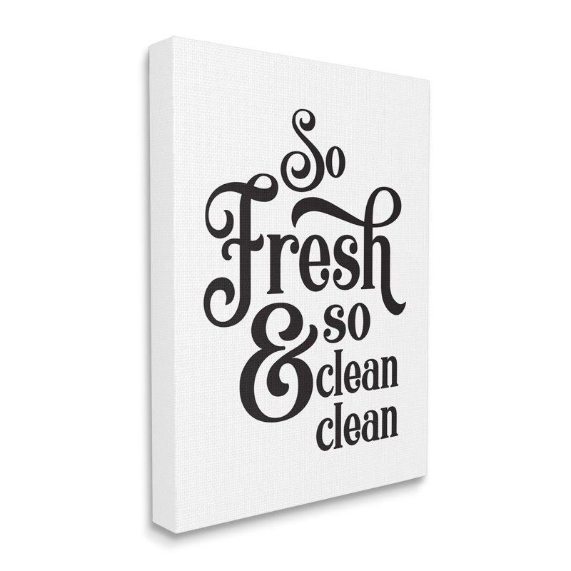 So Fresh and Clean Black and White Canvas Wall Art