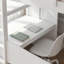 Lit superposé en pin blanc avec escalier intégré et trois tiroirs de rangement blancs-736919395
