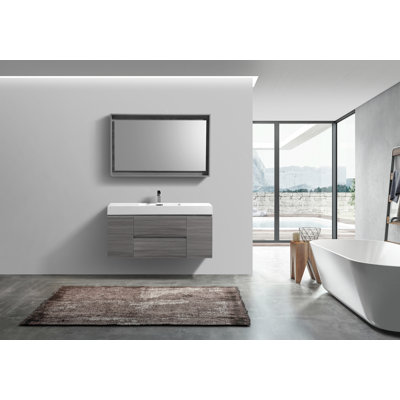 47.25'' Single Bathroom Vanity with Acrylic Top