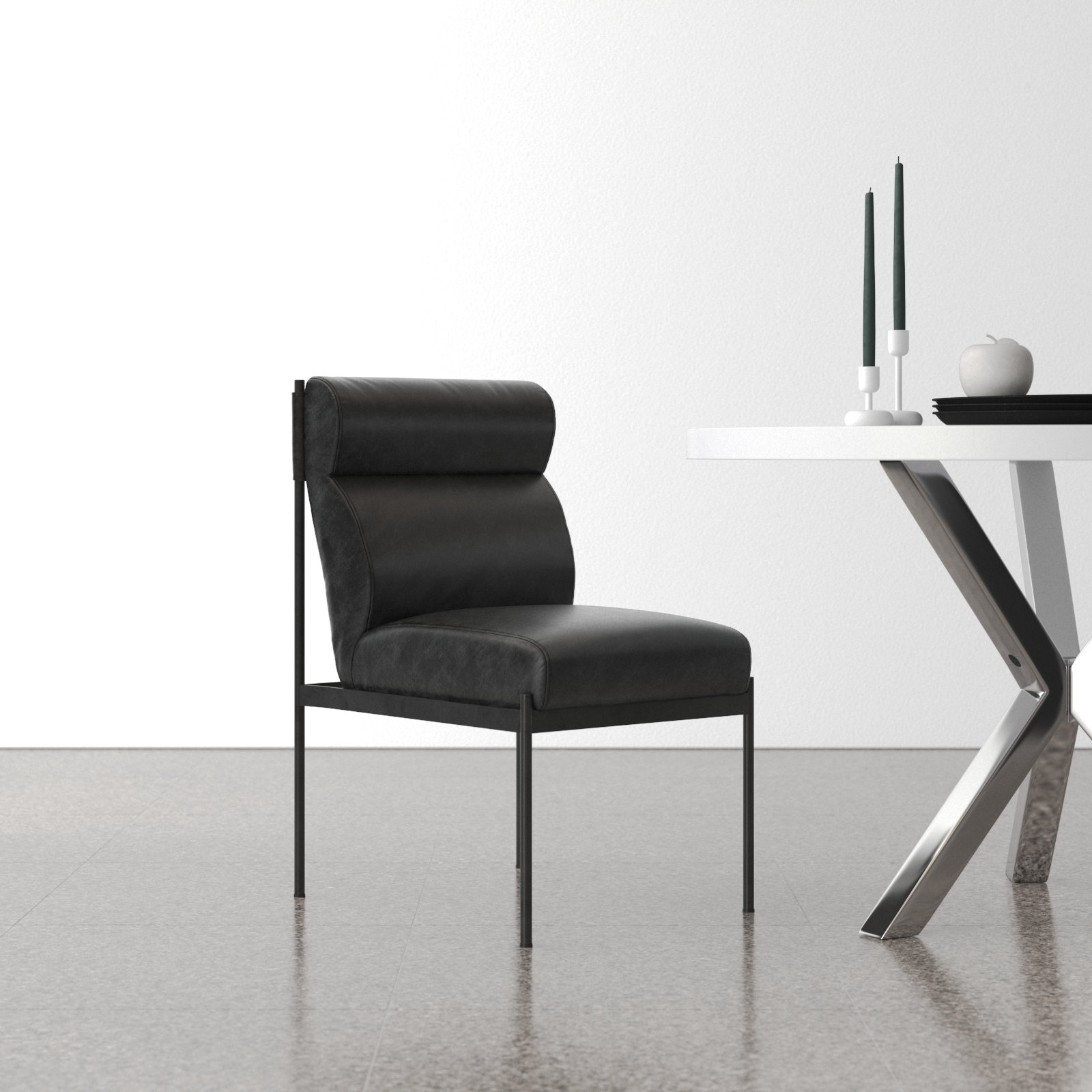 Kave Genuine Leather Dining Chair