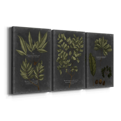 Foliage Dramatique IV - Toile tendue avec châssis sur mesure - 3 pièces
