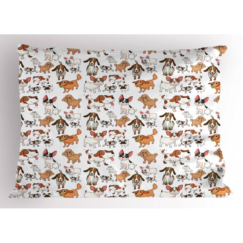 Brown/Orange Polyester Microfiber Piece Sham, Twin