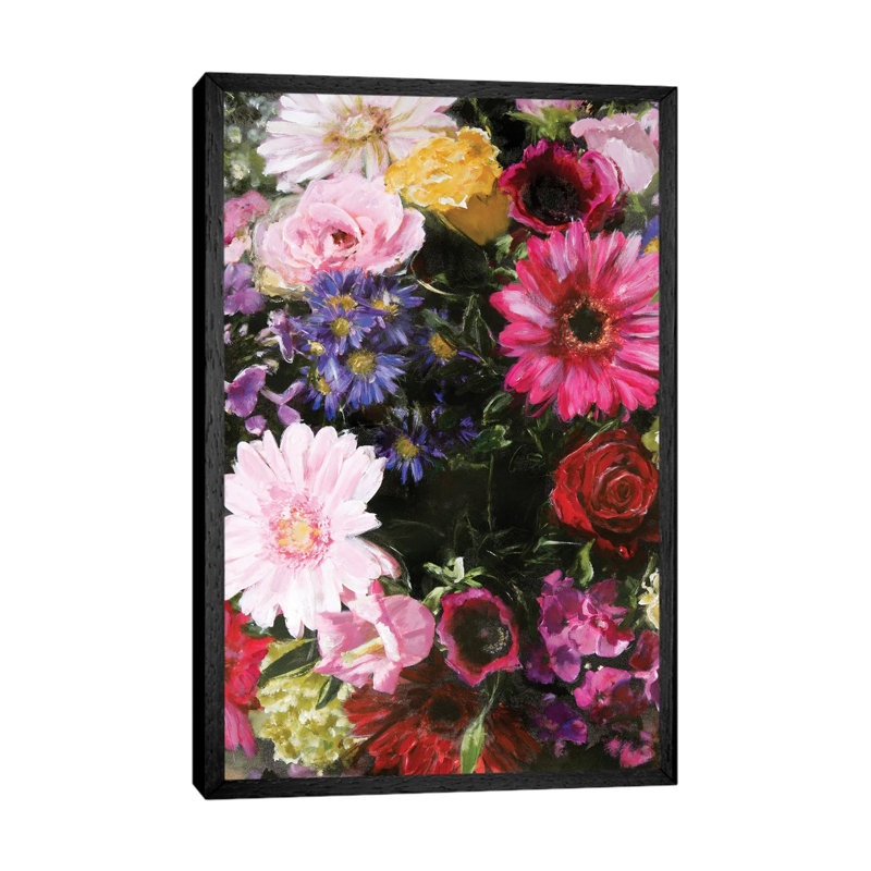 Dark Blossom - Painting on Canvas, Black Framed, 66.04cm H x 45.72cm W x 3.81cm D