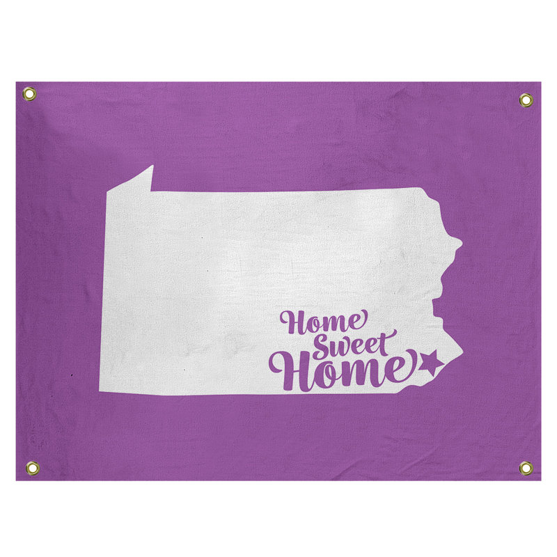 Tapisserie murale philadelphia doux pour la maison, H 50 po x l 59 po, Violet