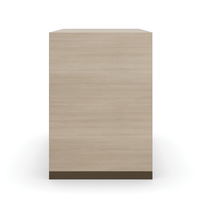 Hang Up 26" Wide 2 - Drawer Nightstand in Dry Martini/Winter Frost/Brushed Gold