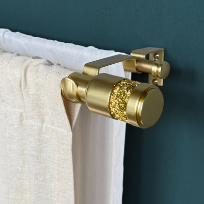 Gold Iron,Resin 1.12'' Double Curtain Rod