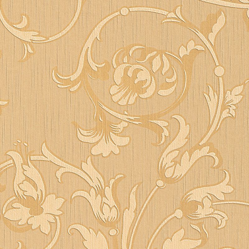 Tessuto 10.05m x 53cm Wallpaper, Beige, orange and yellow