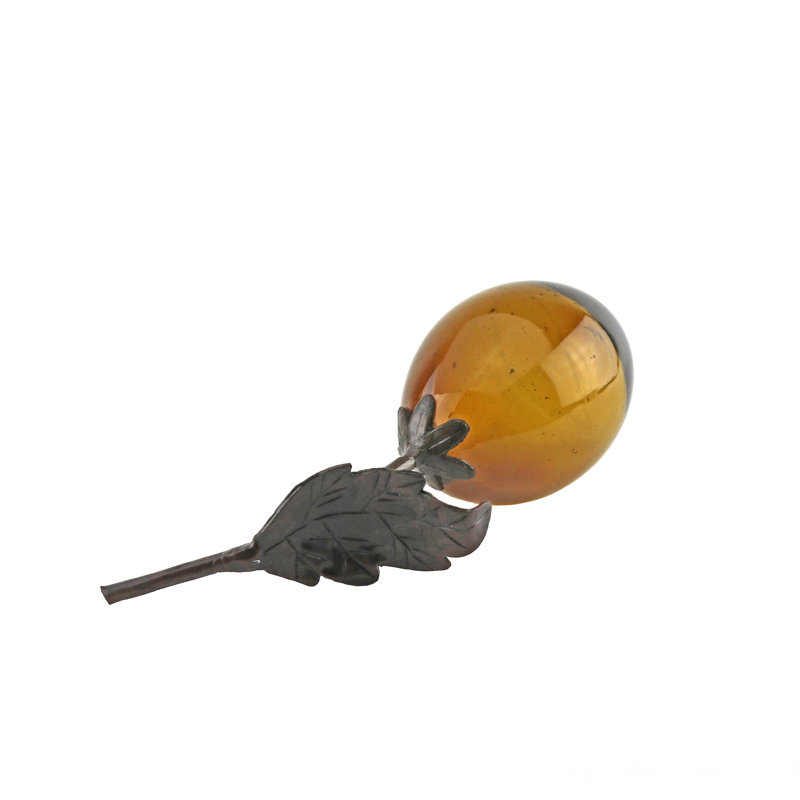 Fer forgé et verre ambré citron