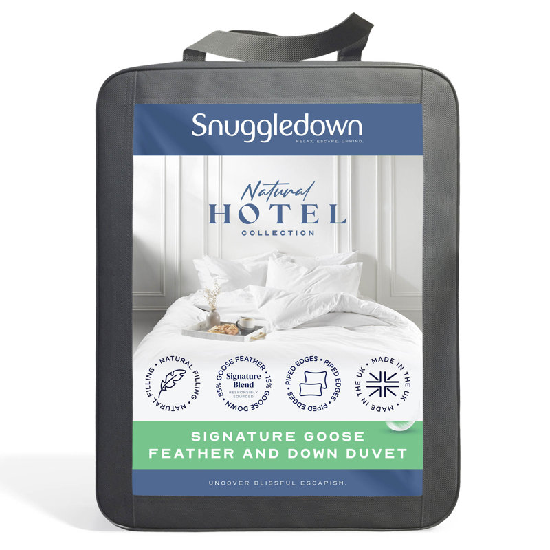 Luxurious Hotel Snuggledown Signature Goose Feather & Down Duvet 10.5 Tog All Year Round Premium Duvet, Kingsize