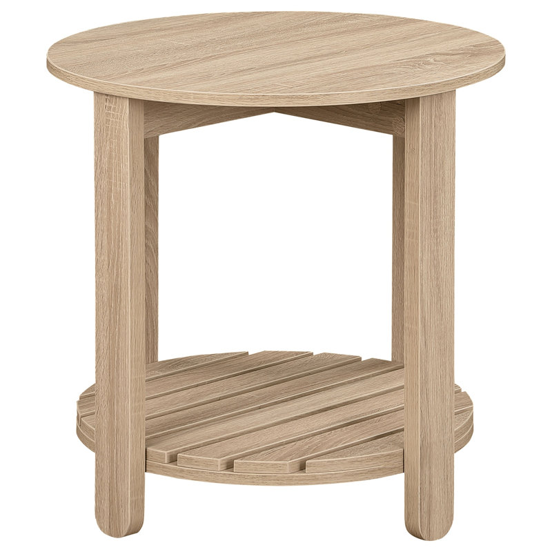 Table de bout ronde en bois d'ingénierie