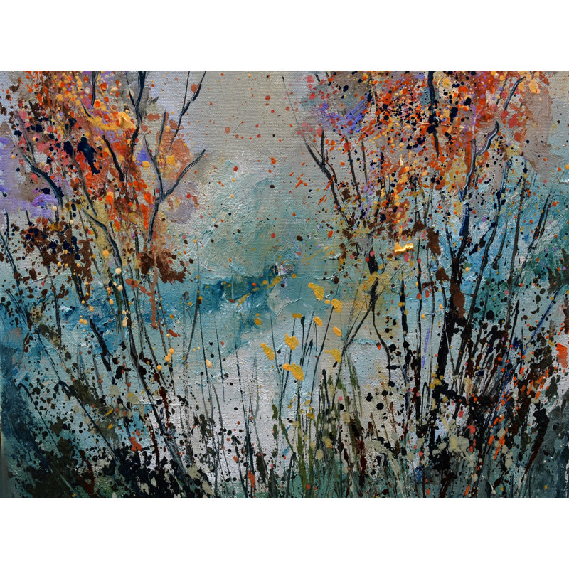 Misty Autumn Print by Pol Ledent, Black Framed Paper, 16" H x 20" W