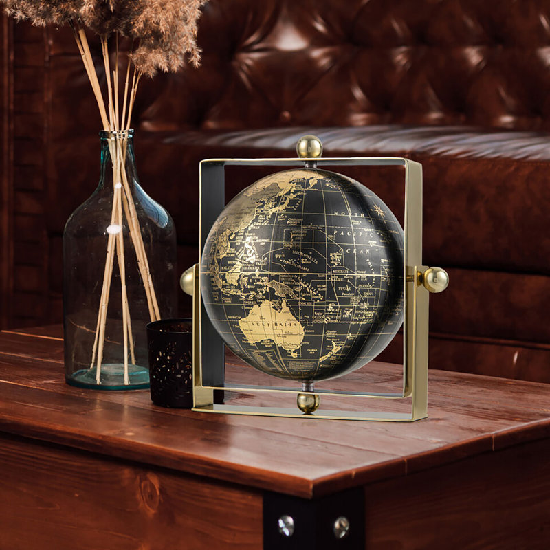 Globe terrestre pivotant à 720 ° Gymax, H 8,5 po x l 10 po x P 6 po
