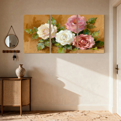 Ensemble de 3 impressions sur toile en bois