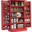 Garde-manger autoportant avec 12 tablettes de porte, portes doubles et tablettes réglables pour un rangement supplémentaire-368610720