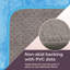 Ensemble de 2 tapis de salle de bain - Tapis de bain en mousse à mémoire de forme 32 x 20 po et 23 x 17 po avec imprimé ondulé texturé pour un décor de salle de bain élégant - Tapis de bain Tapis antidérapants lavables (bleu)-19700493
