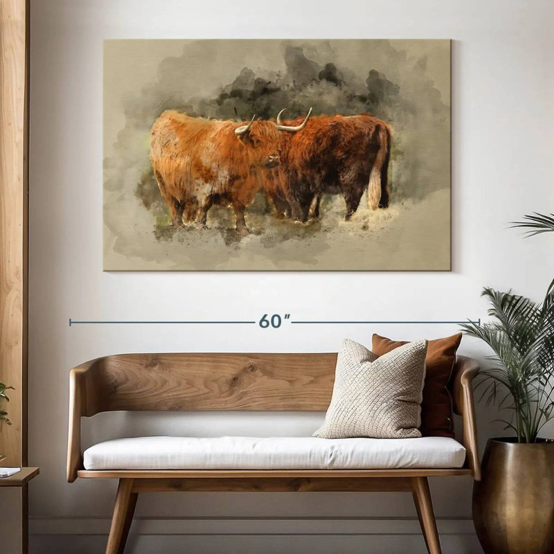 Brampt Highland Cows, 34" H x 51" W