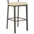 Delijah Ivory/Weathered Oak Fabric Padded Ladder Back Bar Stool Set Of 2