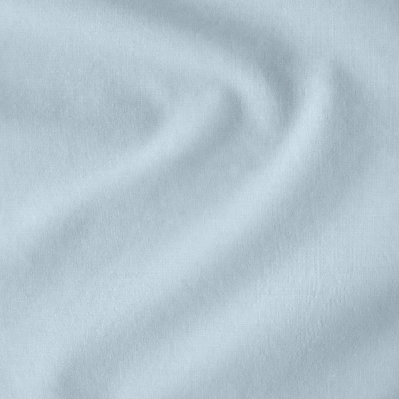 400 Thread Count Organic Cotton Sateen Duvet Cover Set, King Duvet Cover + 2 King Shams, Winter Blue