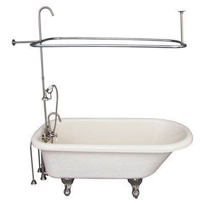 Andover 60'' x 30'' Freestanding Soaking Acrylic Bathtub with Faucet