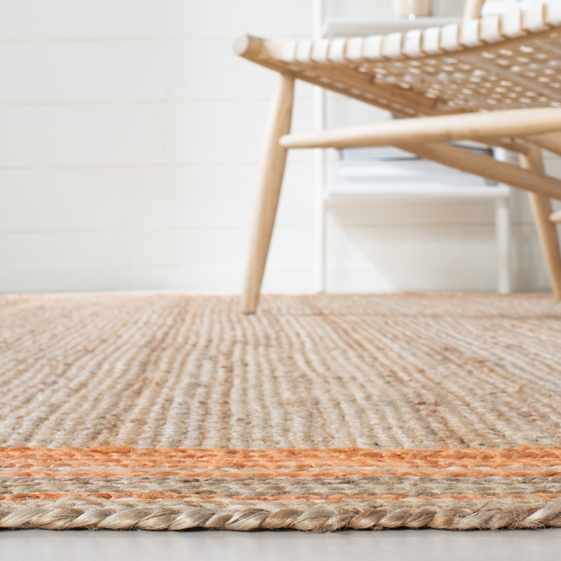 Tapis en jute de fibre naturelle Gatti, Rond 6 pi