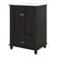 Meuble-lavabo de 24 po avec lavabo en céramique, meuble-lavabo français avec tiroir de rangement, tablette réglable et support de porte-945734784