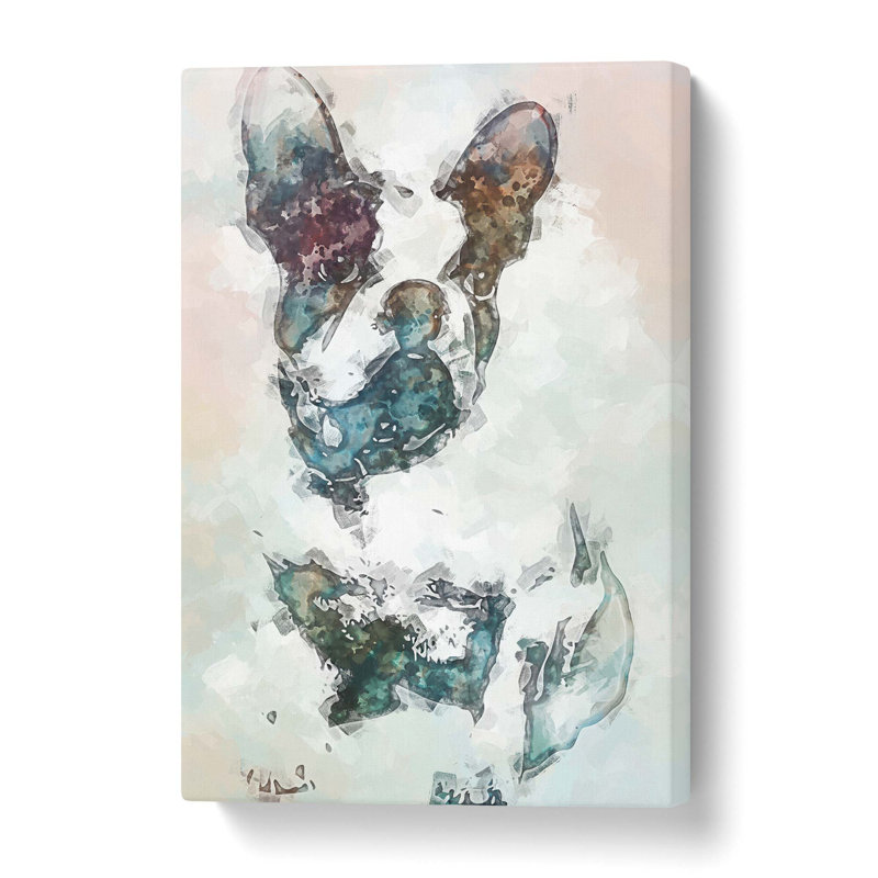 French Bulldog Dog Stencil - Wrapped Canvas, 50.8 cm H x 35.6 cm W