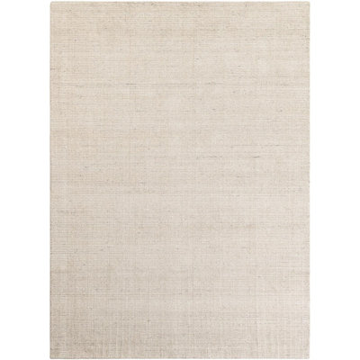 Tapis uni / rayé Brigit couleur vanille - ivoire