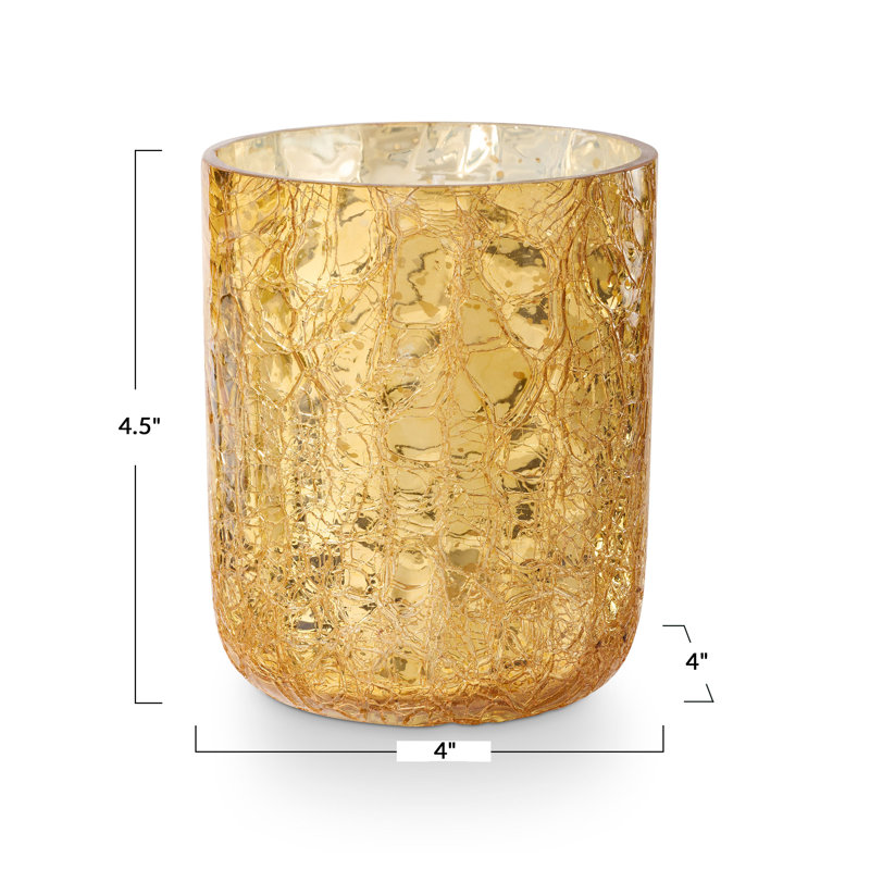 Vanity Tin Candle, Cardamom Pomander, Gold Statement Glass