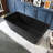 67 Inch Rectangle Freestanding Solid Surface Soaking Bathtub