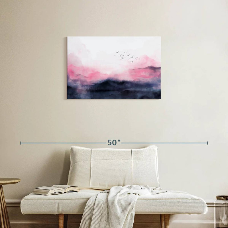 Avery Pink Horizon Abstract, 20" H x 30" W
