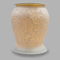 Wax And Oil Burner With A Gold Embossed Heart And Detachable Lid | Wax  Burner | Porcelain