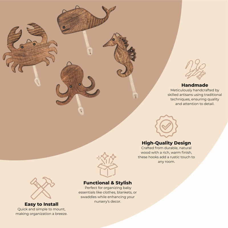 Cove 4-pc. Sea Life Motifs Wall Décor