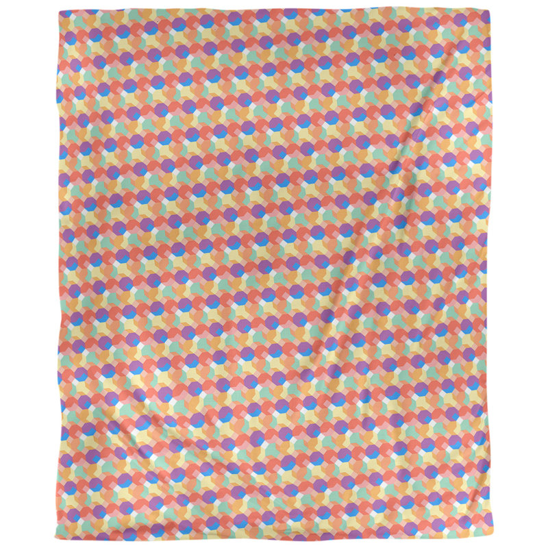 Tissu octogone, Orange, L 60 po x l 36 po, Polyester filé