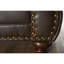 Assise rembourrée en similicuir pour salon foncé