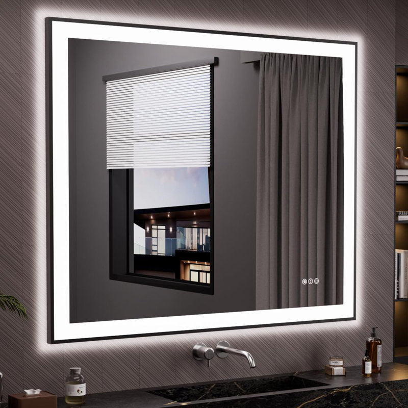 Miroir mural anti-buée, 40 po x 48 po, Blanc2