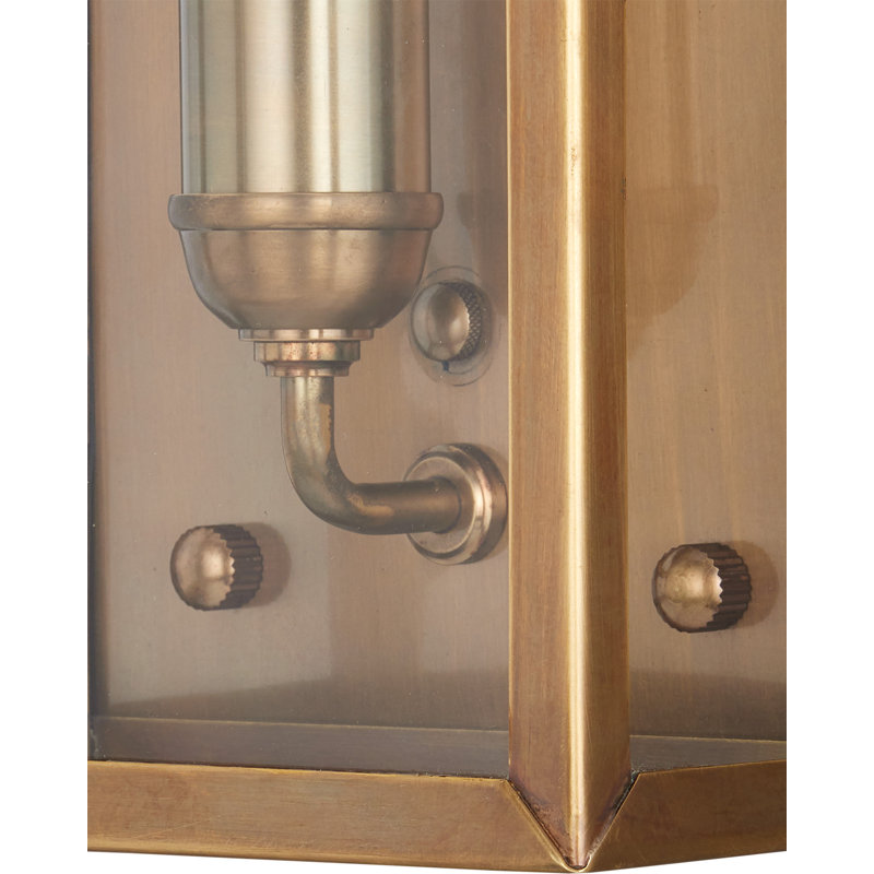 Royster Outdoor Wall Sconce, Antique Brass