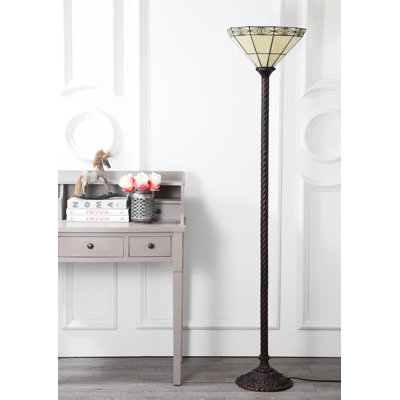 Oshiro 68.57'' Brown Torchiere Floor Lamp