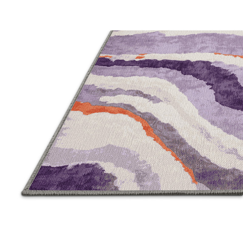 Machine Washable Gray Area Rug, Runner 2' x 5'