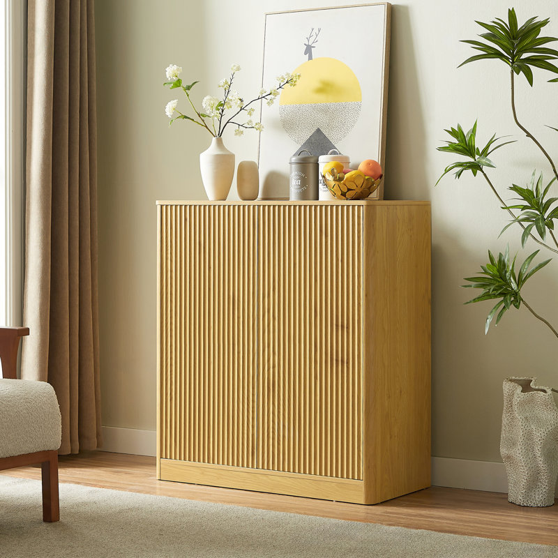 Buffet 34,3 po Modern Wavy, Naturel