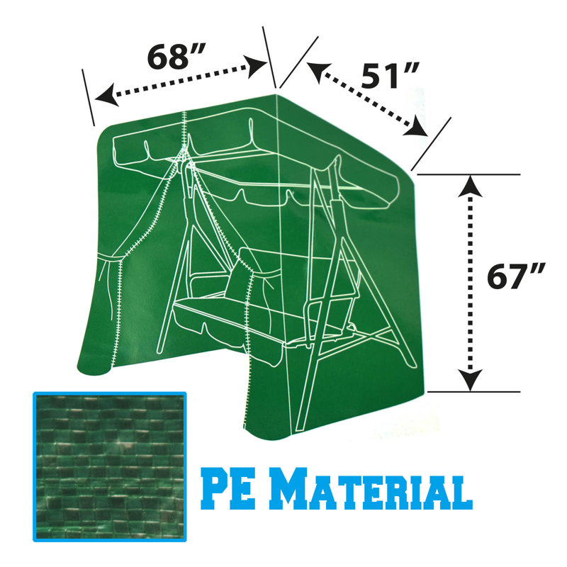 Outdoor Swing Seat Cover, Green