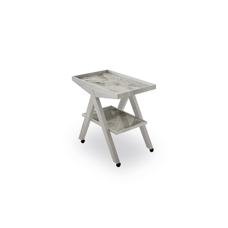 Alkire Wood Bar Cart, White Country, White Country